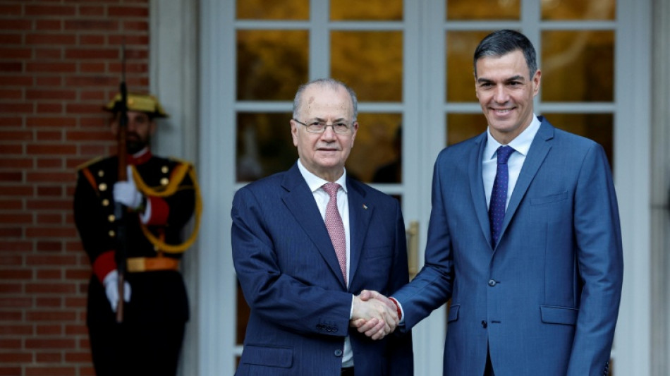 Spaniens Regierungschef S&aacute;nchez empf&auml;ngt pal&auml;stinensischen Amtskollegen Mustafa 