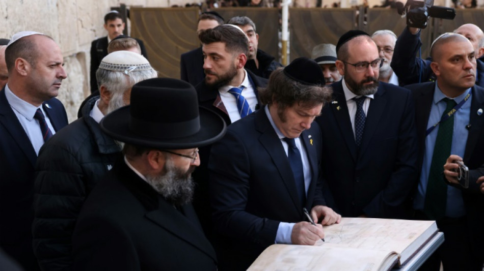 Argentiniens Pr&auml;sident Milei k&uuml;ndigt bei Israel-Besuch Botschaftsumzug nach Jerusalem an 