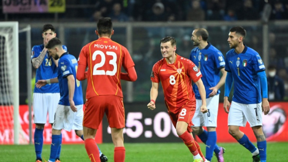 Mondial-2022: terrible &eacute;chec pour l'Italie, la Mac&eacute;doine du Nord d&eacute;fiera le Portugal