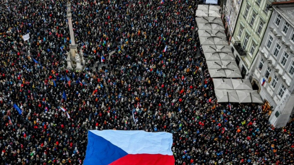 Czechs rally to back president locking horns with government