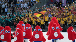 La mascotte Phryge, m&eacute;daille d'or des produits d&eacute;riv&eacute;s de Paris 2024