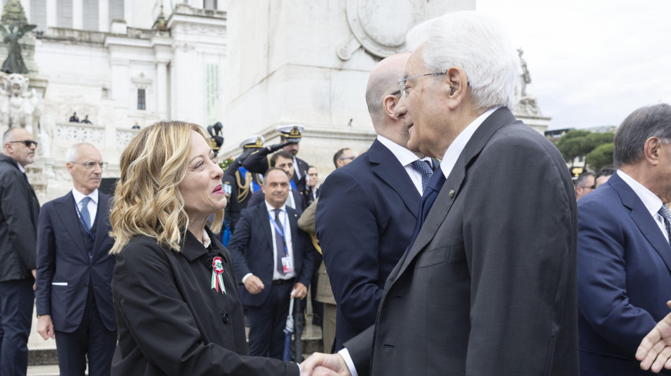 Meloni marted&igrave; all'Altare della Patria e in serata all'evento "Volti della Repubblica"