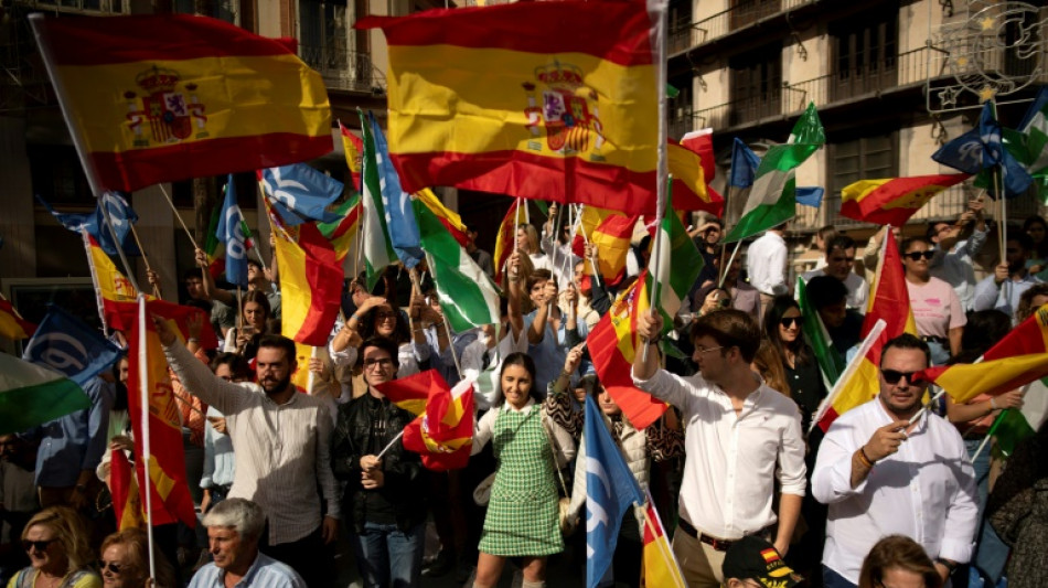 Espagne: manifestation contre une amnistie des ind&eacute;pendantistes catalans