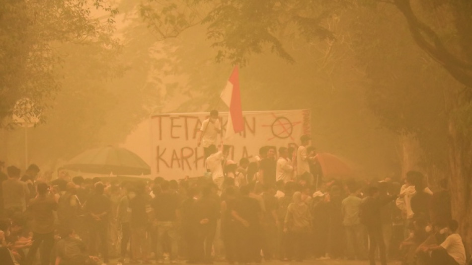 Feux en Indon&eacute;sie : des &eacute;tudiants r&eacute;clament dans le smog une action du gouvernement