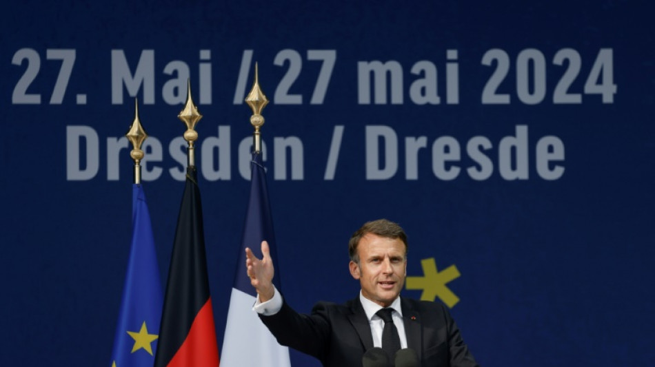 "Wir m&uuml;ssen aufwachen": Macron warnt in Dresden vor Rechtsextremismus in Europa