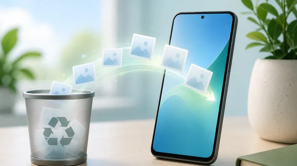 Android photo recovery depends on recently deleted folders
