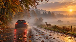 Herbstverkehr: Wildwechsel, Nebel und nasses Laub erh&ouml;hen Unfallrisiko