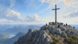 Kampenwandkreuz wird zum 75. Jahrestag mit Bergmesse gew&uuml;rdigt