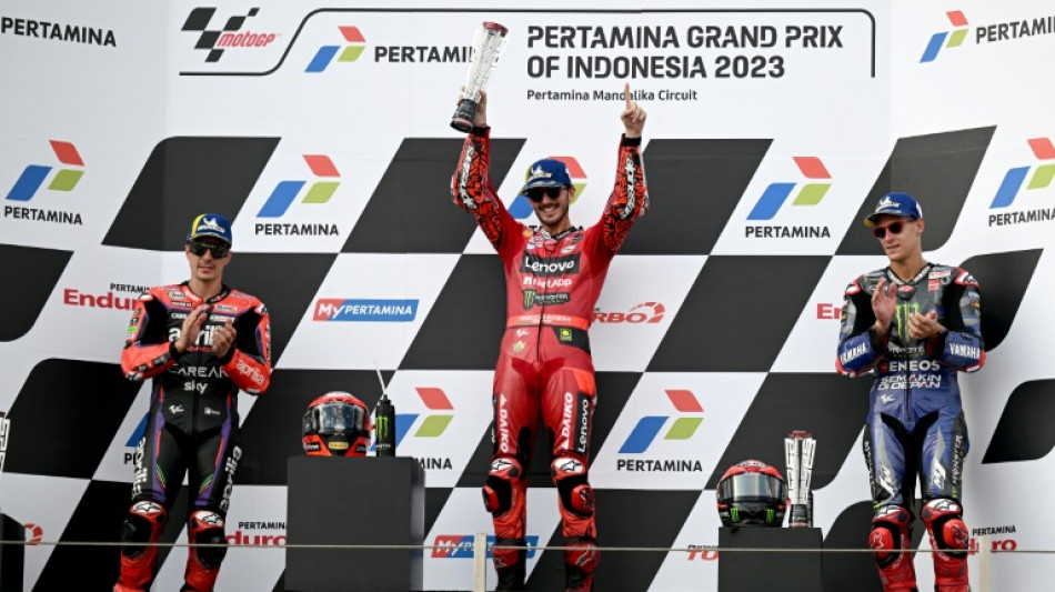 MotoGP: l&rsquo;Italien Bagnaia s&rsquo;impose en Indon&eacute;sie et reprend la t&ecirc;te du Championnat