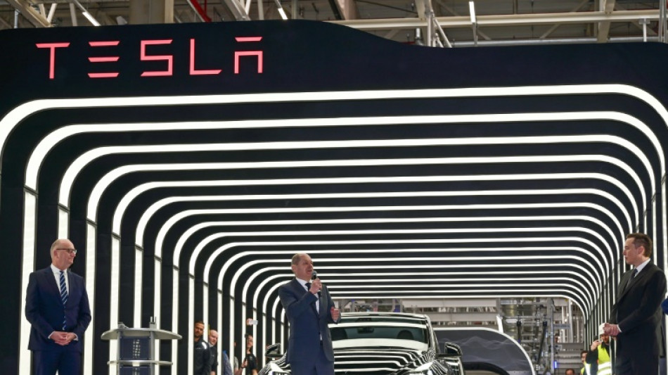 Tesla &uuml;bergibt in Gr&uuml;nheide die ersten Autos "made in Germany"