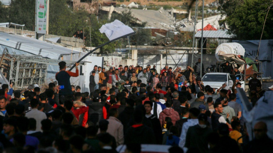 Hunderte Pal&auml;stinenser rufen bei Demo im Gazastreifen Sprechch&ouml;re gegen Hamas