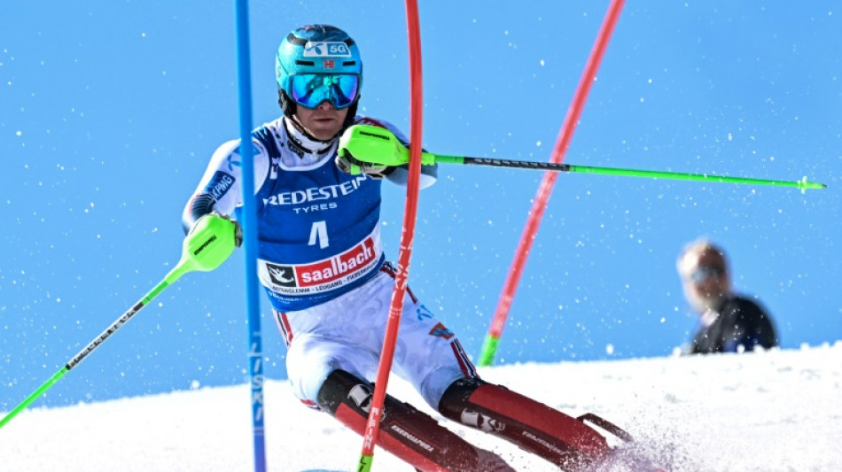 Ski alpin: le Norv&eacute;gien Haugan en t&ecirc;te du slalom de Saalbach, No&euml;l 4e de la 1re manche